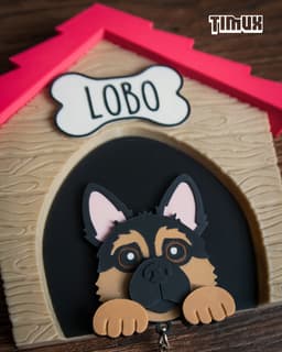 GERMAN SHEPHERD KEYCHAIN SET 3d model