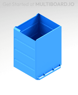 3x4x2.5 LU - Magnetic - Simple Multibin Drawer 3d model