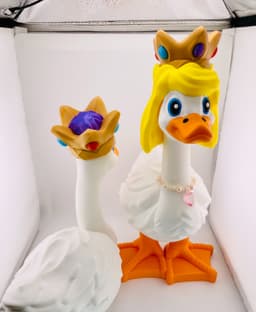 Princess Wig and Crown Goose Gear for Porch Goose 3d model