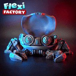Flexi Factory Cyber Crab with 3MF Included! 3d model