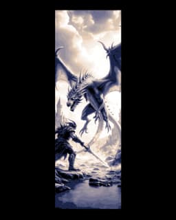 The Epic Dragon Battle vs Man - Set of bookmarks 3d model