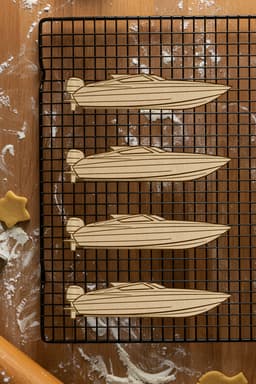 Yatch Cookie Cutter, Biscuit Cutter 3d model