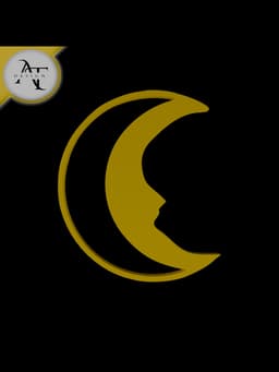 Simple Moon Symbol - 2D Art 3d model