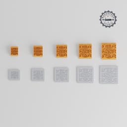 Candy Stamp Tile Set, 5 Sizes, Perfect for Clay, Cookies & Fondant PRODUCT_3980 3d model
