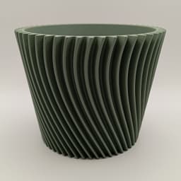 Cache-pot Flux Torsadé 3d model