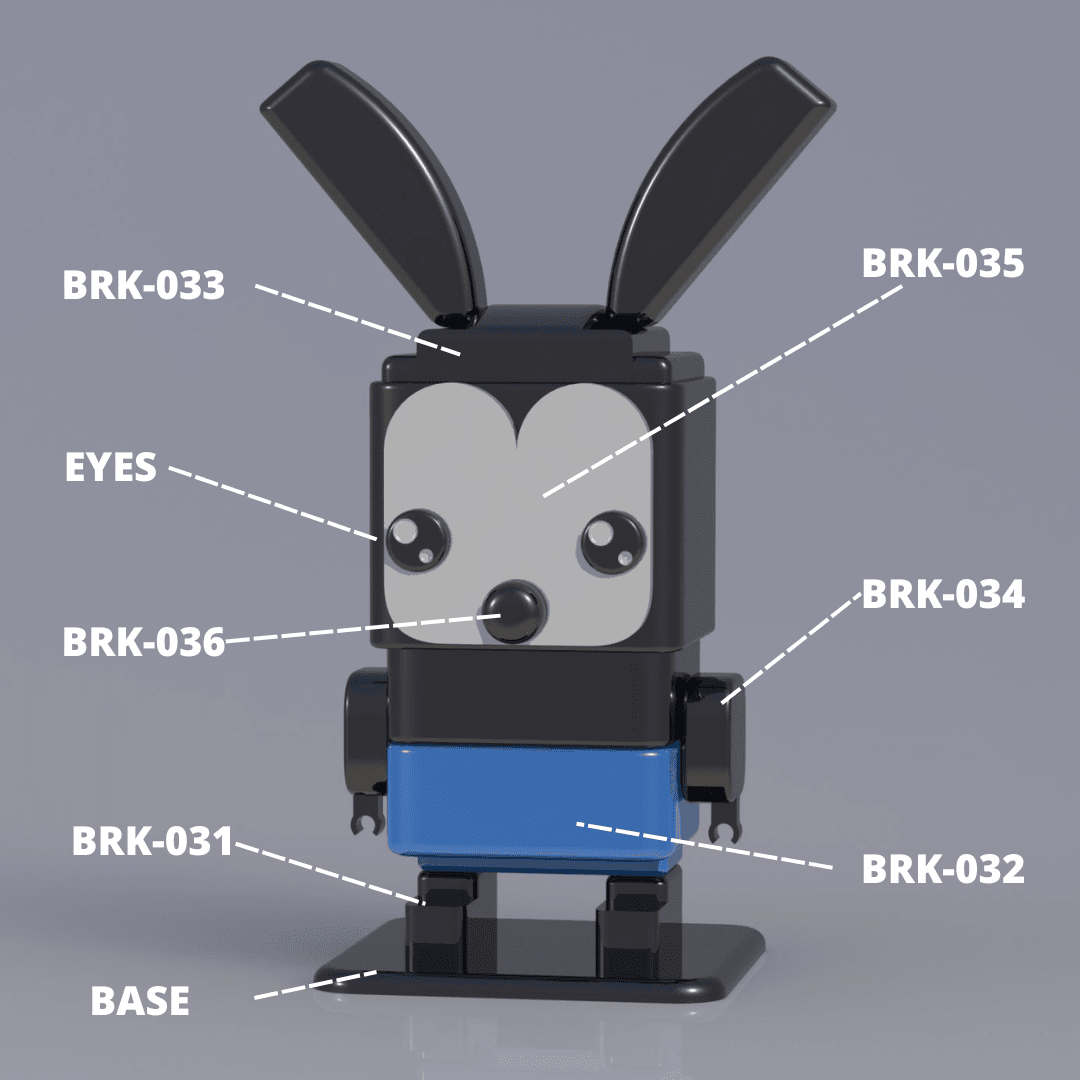 SQUARED OSWALD THE LUCK RUBBIT 3d model