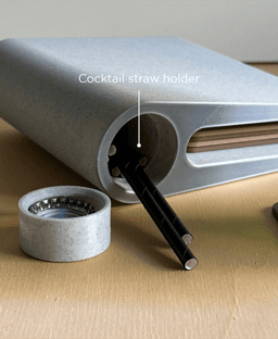 Toaster Coaster, coaster set, bottle opener, straw dispenser. 3d model