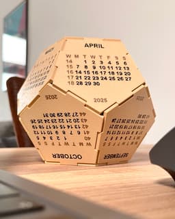 Dodecahedron calendar 2025 3d model
