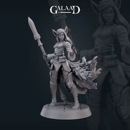 Female Kistune Fighter 3d model