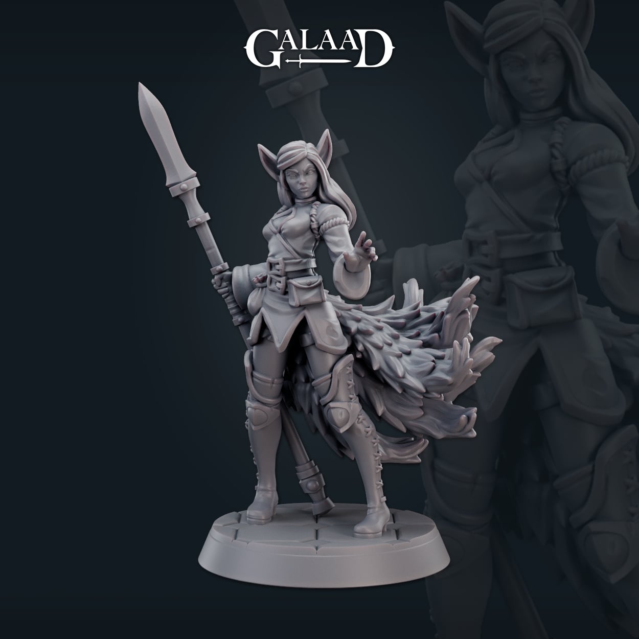 Female Kistune Fighter 3d model