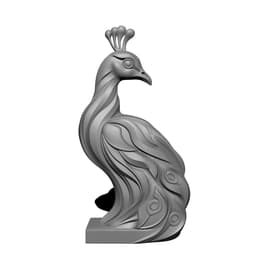 Mystical Peacock Statue Minimalist 3d model