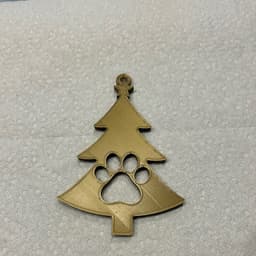 Dog Paw Christmas Tree Ornament 3d model