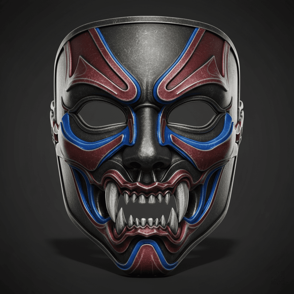 Razor Fang Wearable Horror Mask Printable STL Design 3d model