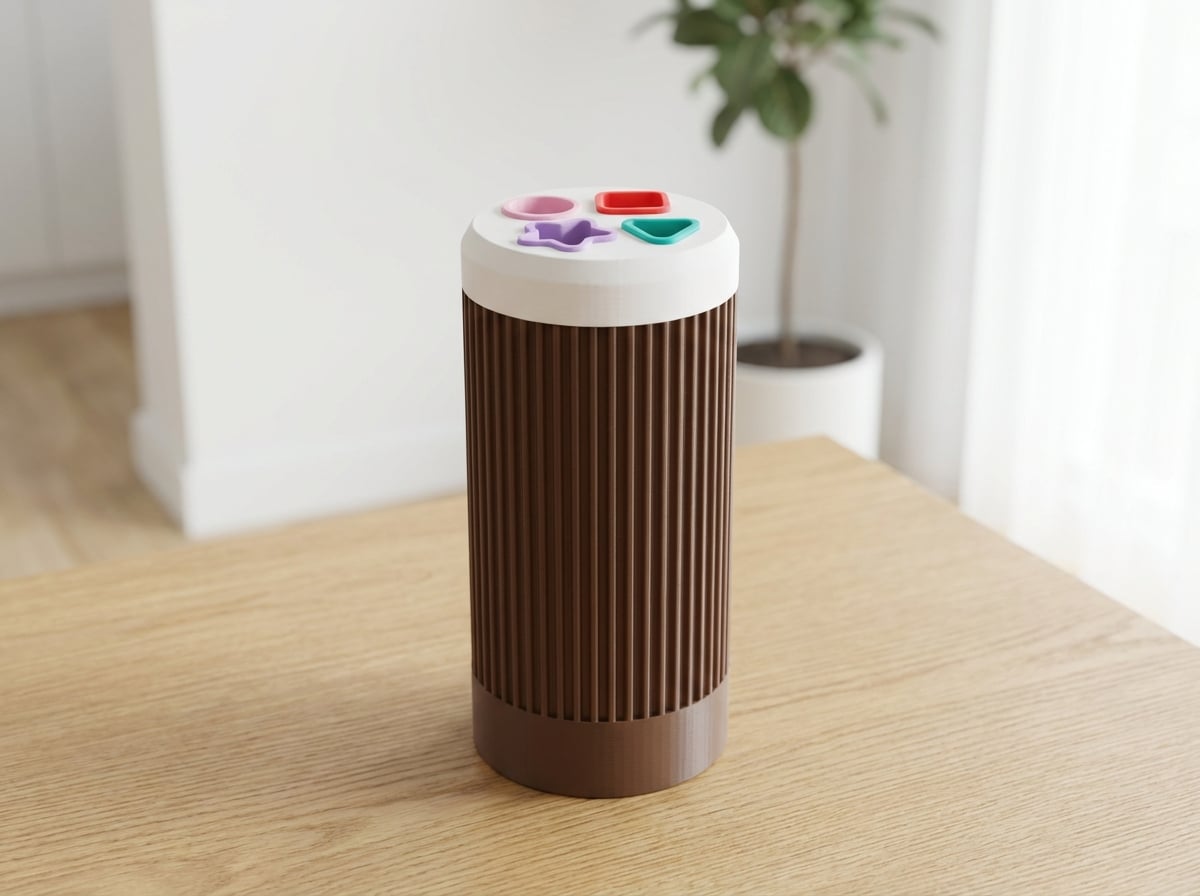 Playful Shape Sorting Cylinder for Kids 3d model