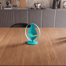 Ethereum Crypto Low-Poly Desktop Statue 3d model