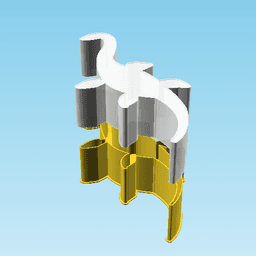 Dinosaur Icon 00E7, nestable box (v2) 3d model