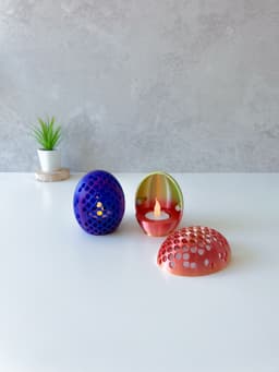 Egg tealight holder 3d model