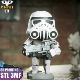 Stormtrooper Chibi STL for 3D Printing ChibiSTL 3DXM 3d model
