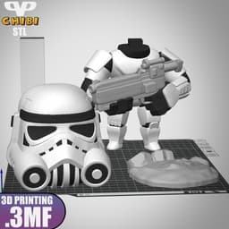 Stormtrooper Chibi STL for 3D Printing ChibiSTL 3DXM 3d model