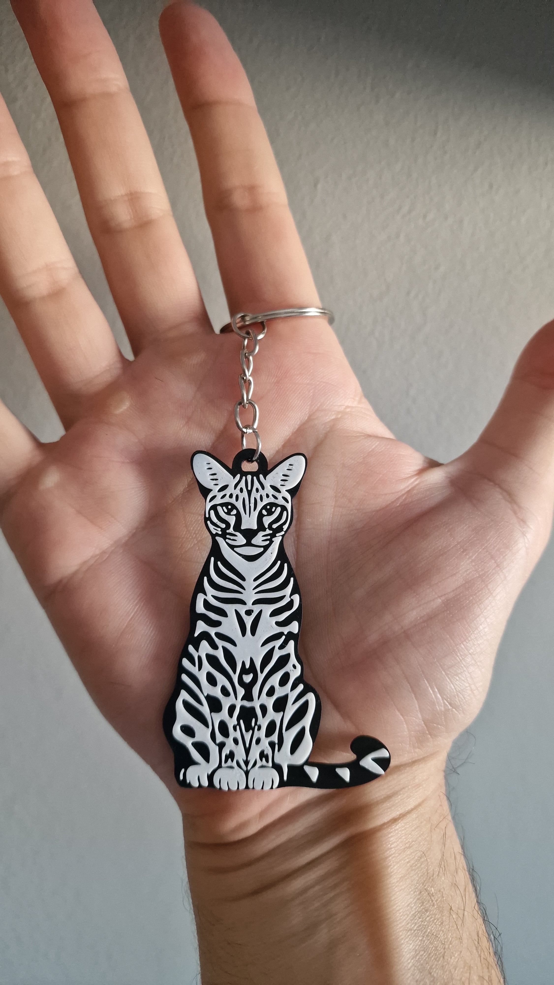 Ocelot keychain+magnet 3d model