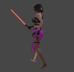 Cute Sith Girl v2 3d model