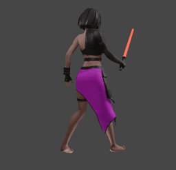 Cute Sith Girl v2 3d model