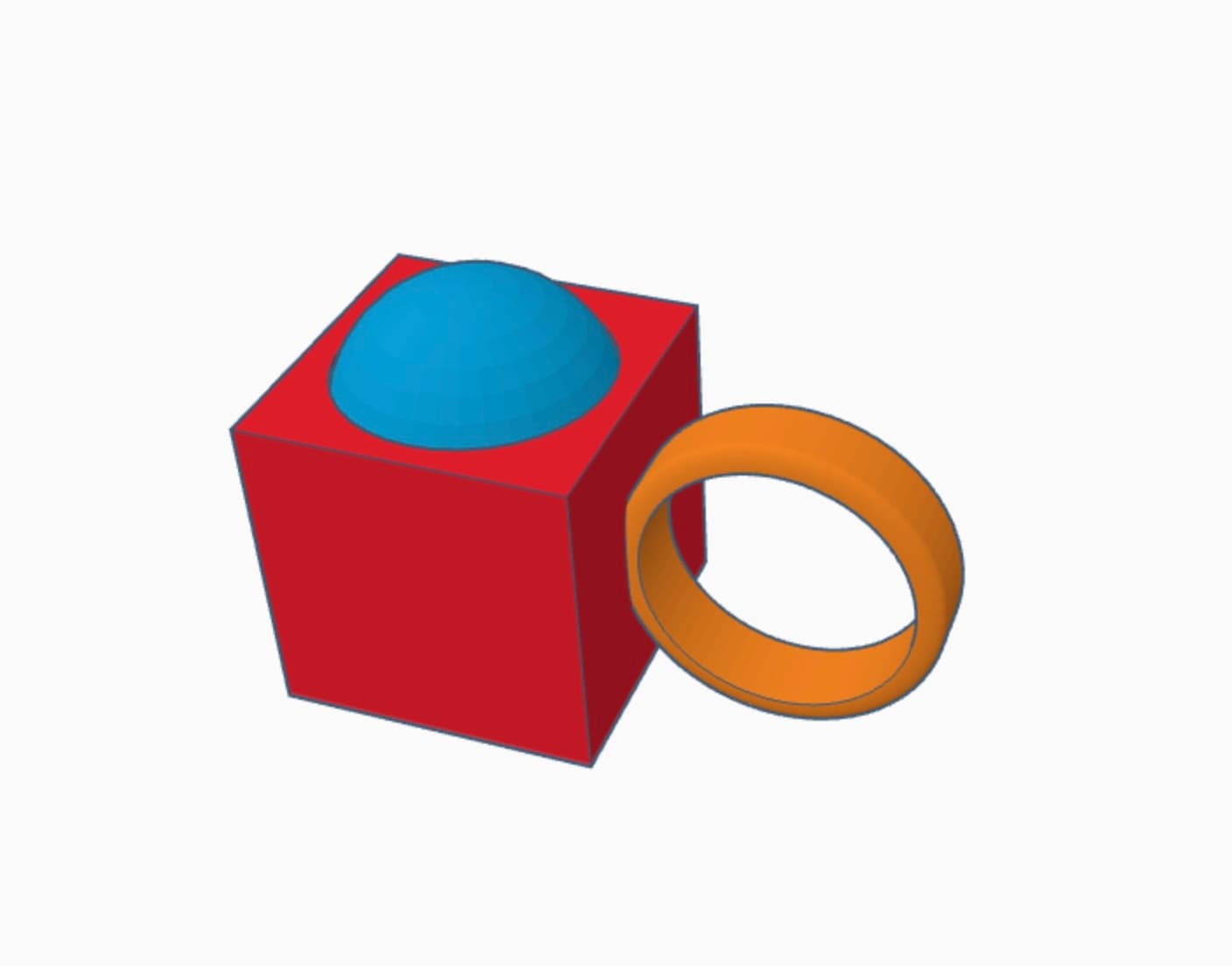 stress cube ring 3d model