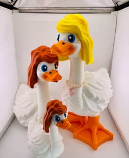 Princess Wig and Crown Goose Gear for Porch Goose 3d model