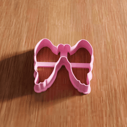 Angel Wings Cookie Cutter Stamp Utensil 3d model