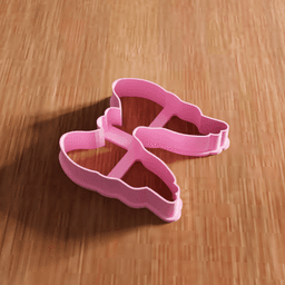 Angel Wings Cookie Cutter Stamp Utensil 3d model