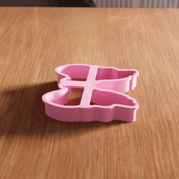 Angel Wings Cookie Cutter Stamp Utensil 3d model