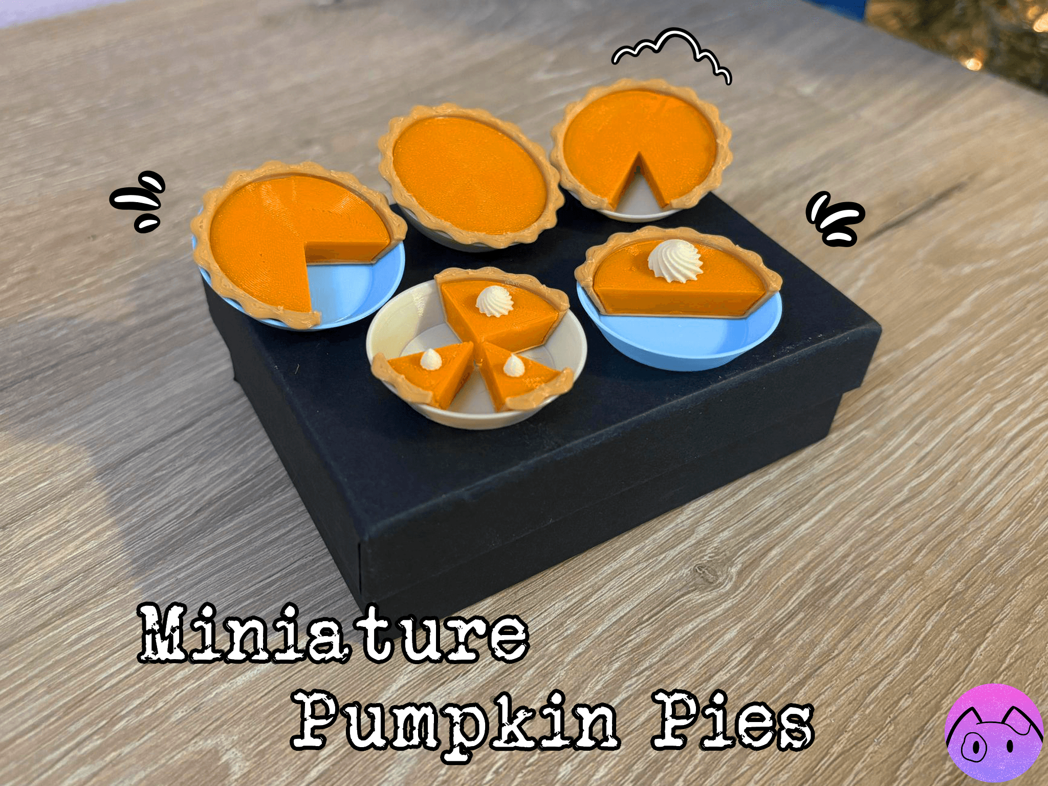 Miniature Pumpkin Pies 3d model