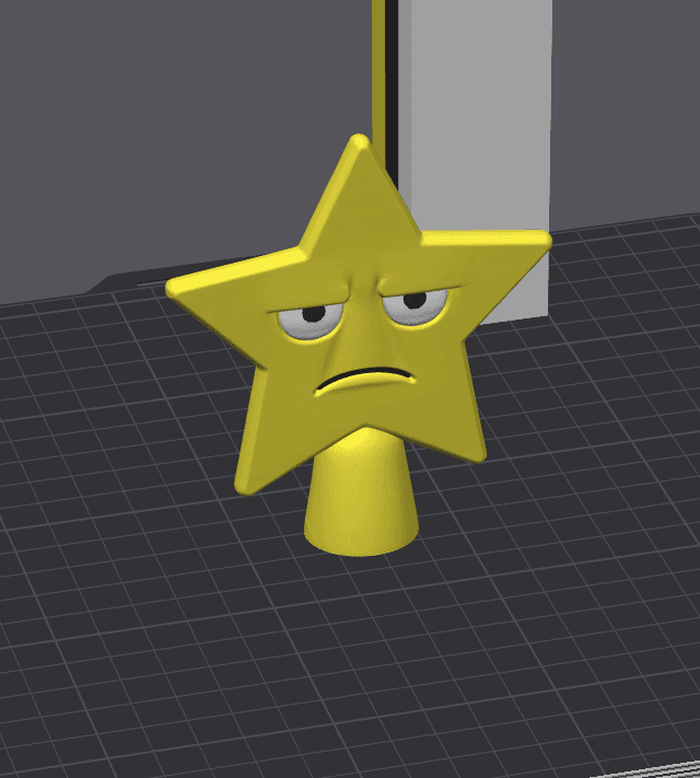 Overly Disappointed Christmas Tree Star / Topper 3d model