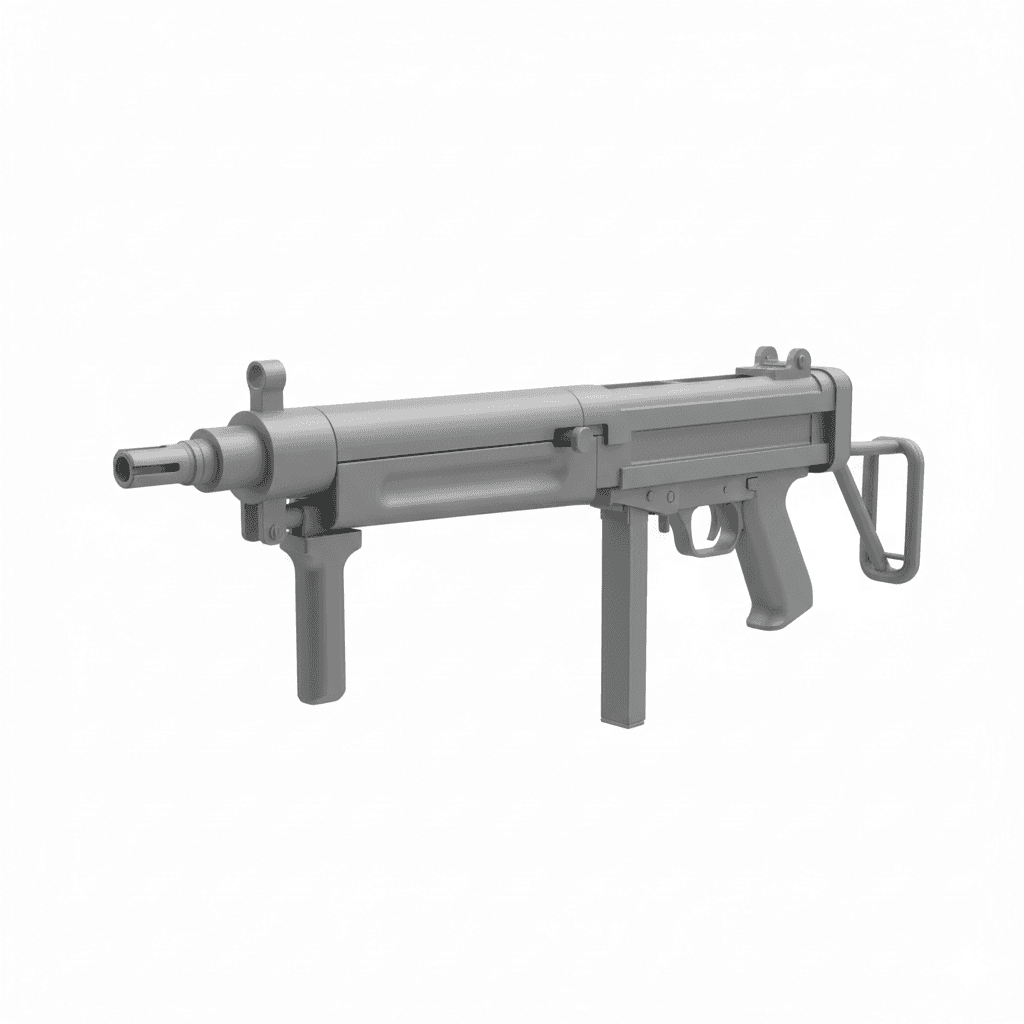 Gun M3 Grease Gun Military SMG 3d model