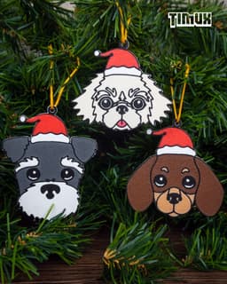 PUPPYS KEYCHAINS - CHRISTMAS ORNAMENTS - SET #1 3d model
