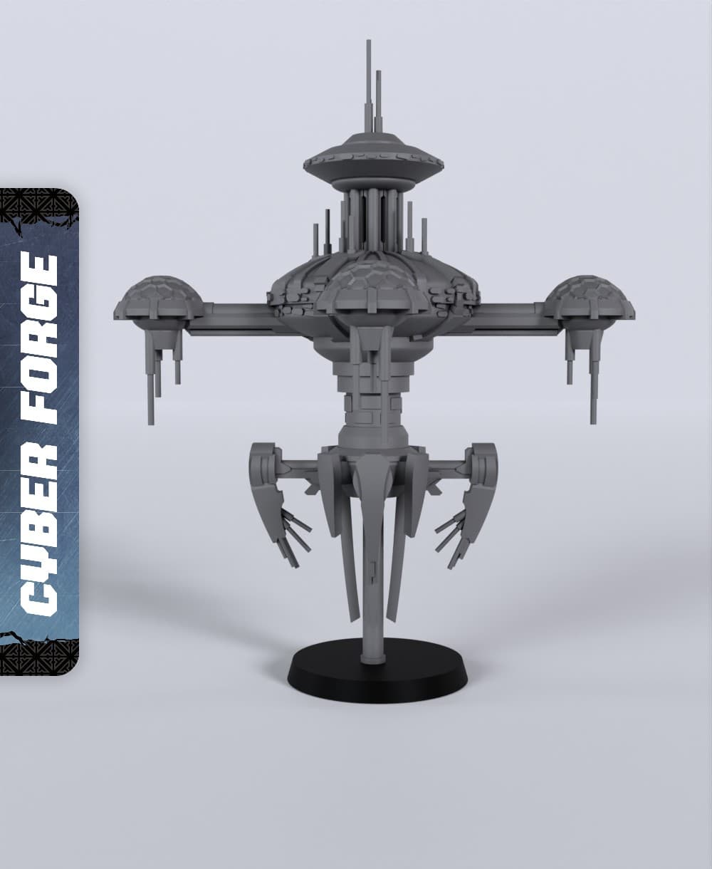 Hyperfront Station - With Free Cyberpunk - Sci-Fi Gift Ideas for RPG and Wargamers 3d model