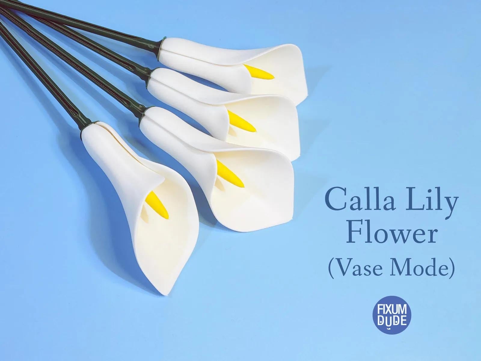 Calla Lily Flower (Vase Mode) 3d model