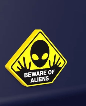 Beware of Aliens - LED Strip compatible 3d model