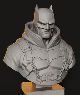 Gotham Guardian Bust STL | Hero Bust 3D Print | Chain Armor 3d model