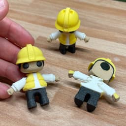 3D Printable Flexi Construction Worker 3d model