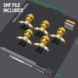 3D Printable Flexi Construction Worker 3d model