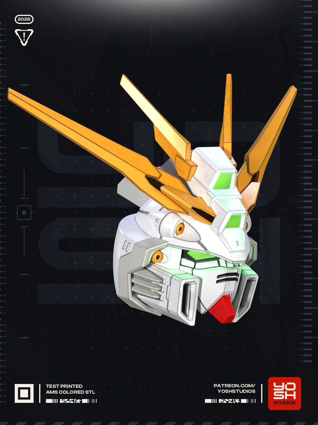 God Mecha Helmet 3D Printer STL File 3d model
