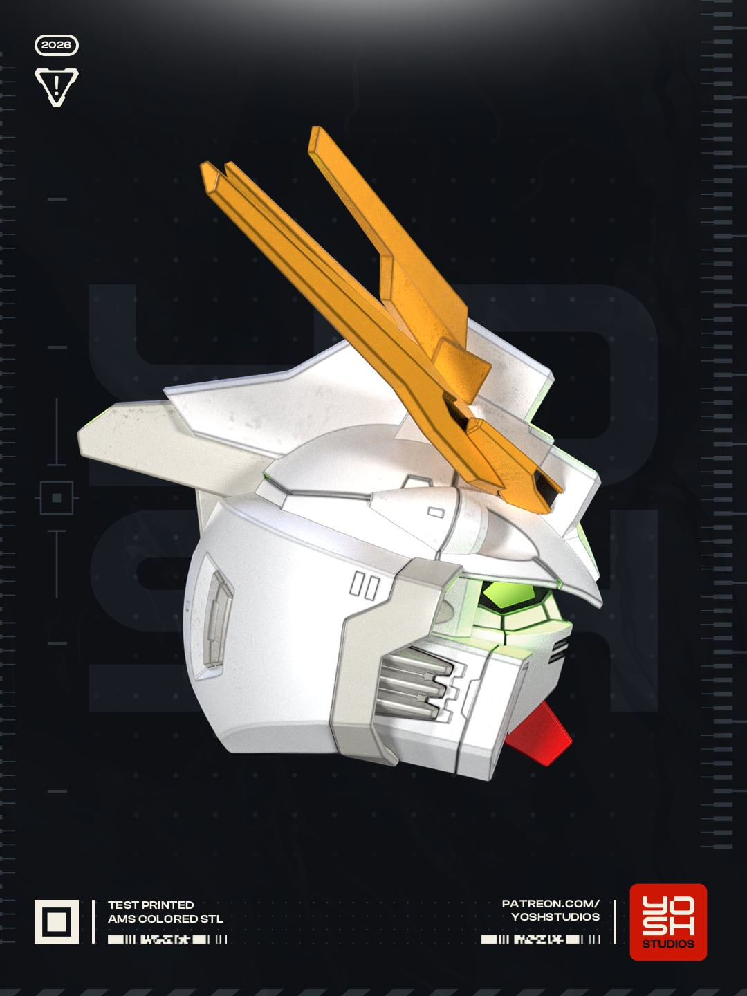 God Mecha Helmet 3D Printer STL File 3d model