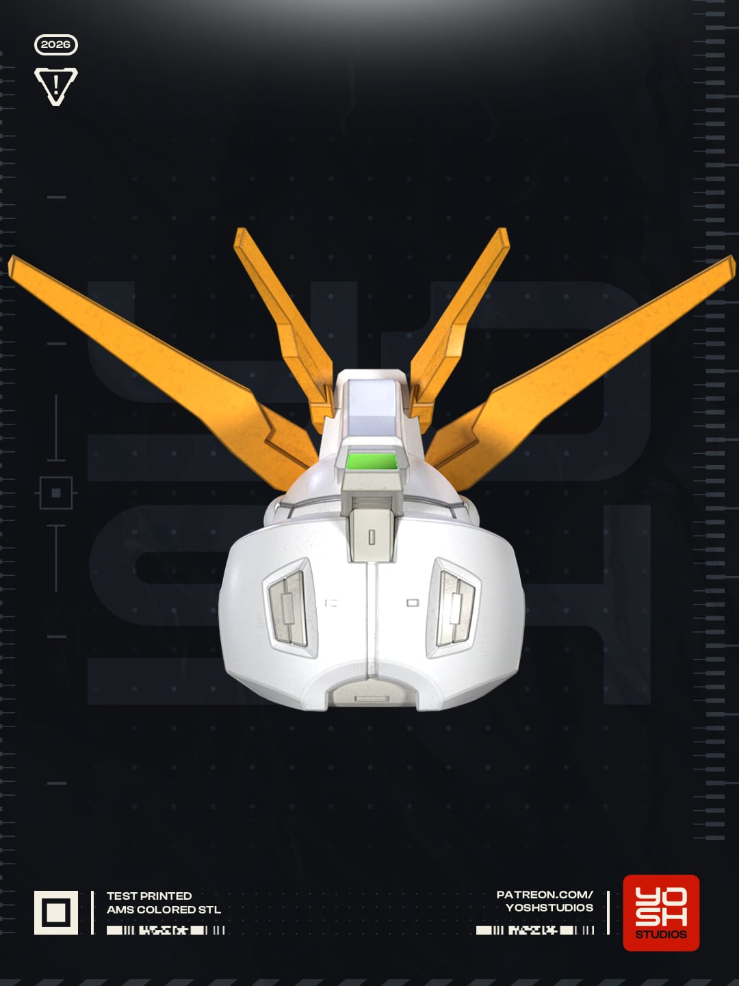 God Mecha Helmet 3D Printer STL File 3d model
