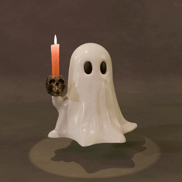 Candle Ghost Stand - Candle Ghost Holder 3d model