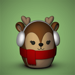 Cute Deer Container 3d model