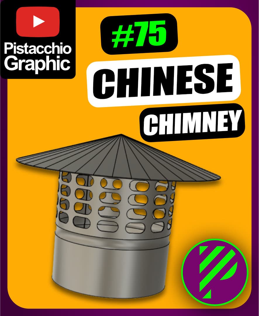 #75 Chinese Chimney | Fusion 360 | Pistacchio Graphic 3d model