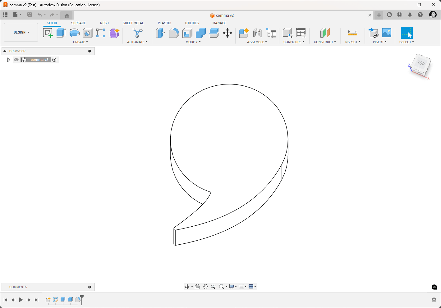 Comma magnet 3d model