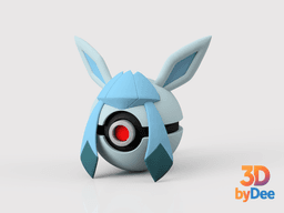 Glaceon Poke Ball 3d model