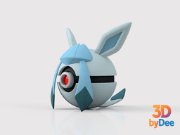 Glaceon Poke Ball 3d model